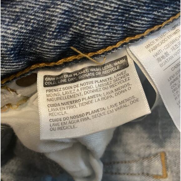 LEVI’S Women’s 501 Jeans Ripped Iridescent Pink Sequins Size W30/L30 Vintage - Picture 9 of 11